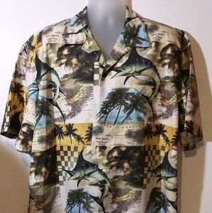 Outdoor Life Tropical Button Front Shirt XL